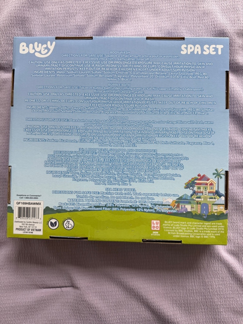 Bluey Cozy Time Kids Bath Set - Blue & Yellow - Picture 2 of 2